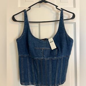 NWT Anthropologie Denim Corset top